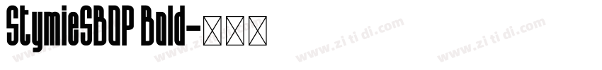 StymieSBOP Bold字体转换